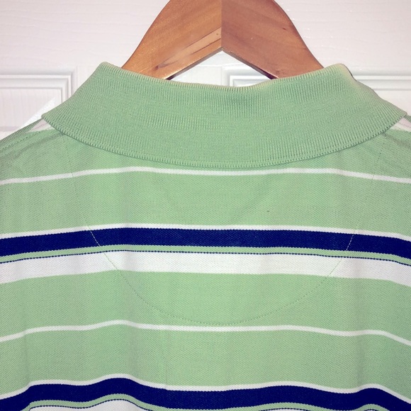 Buck & Buck Men’s Celery Green Long Sleeve Polo Shirt - Picture 4 of 10